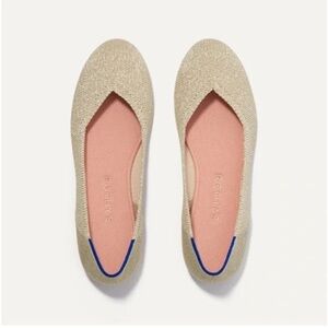 Rothy's The Flat in Light Gold Metallic